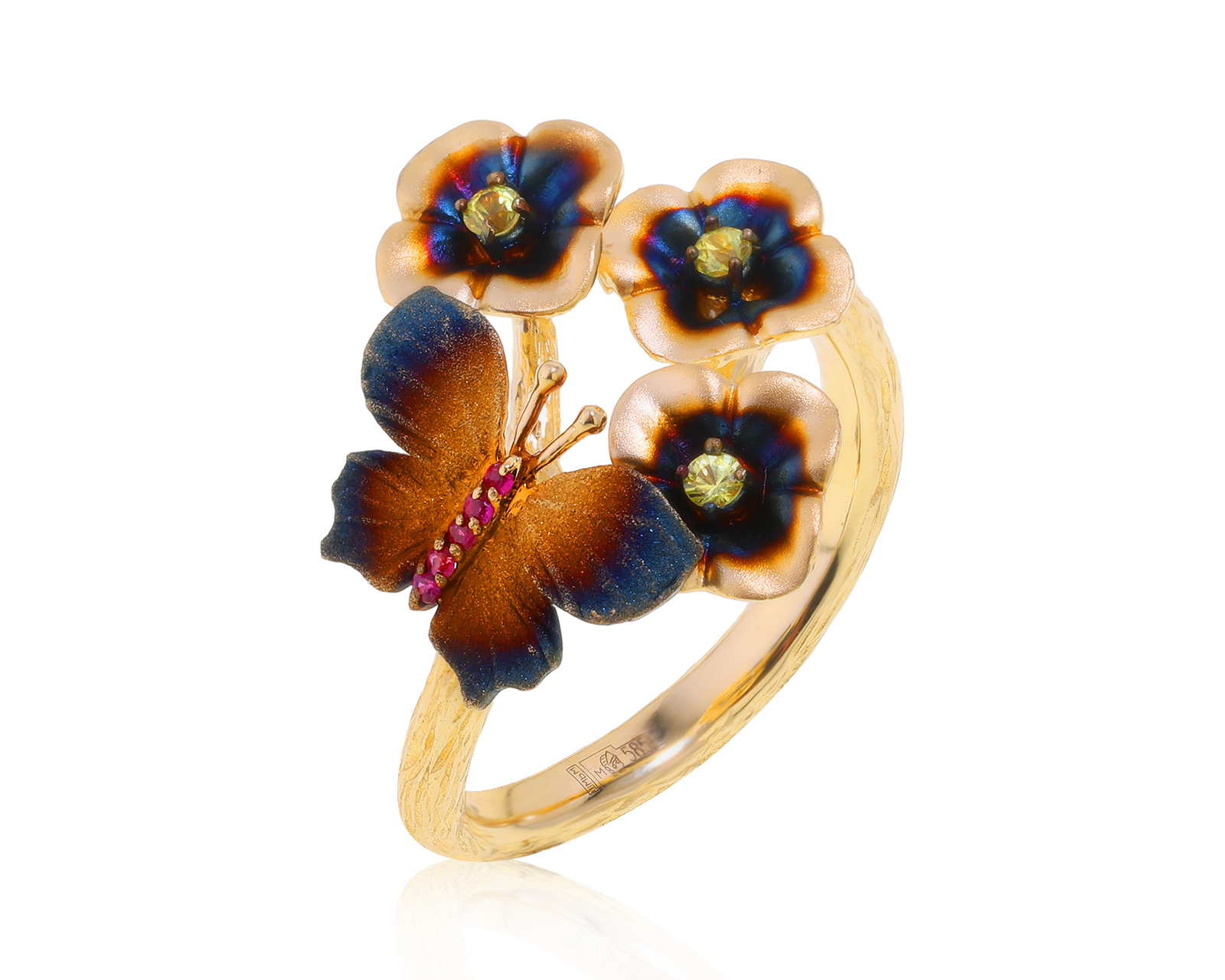 Оригинальное золотое кольцо Roberto Bravo Global Warming 250222/1