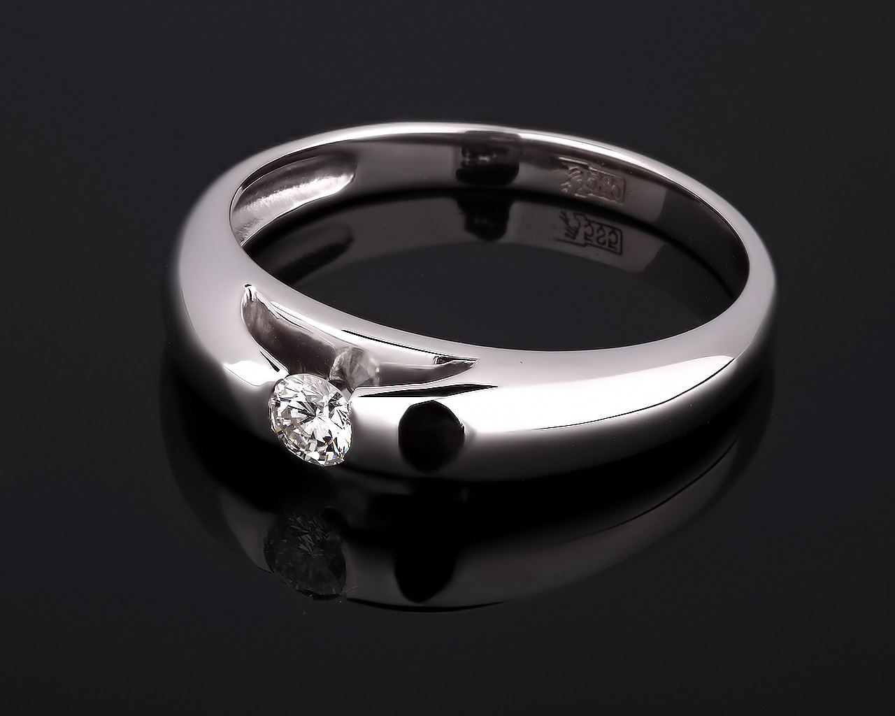 Оригинальное золотое кольцо с бриллиантом 0.13ct Оригинальное золотое кольцо с бриллиантом 0.13ct