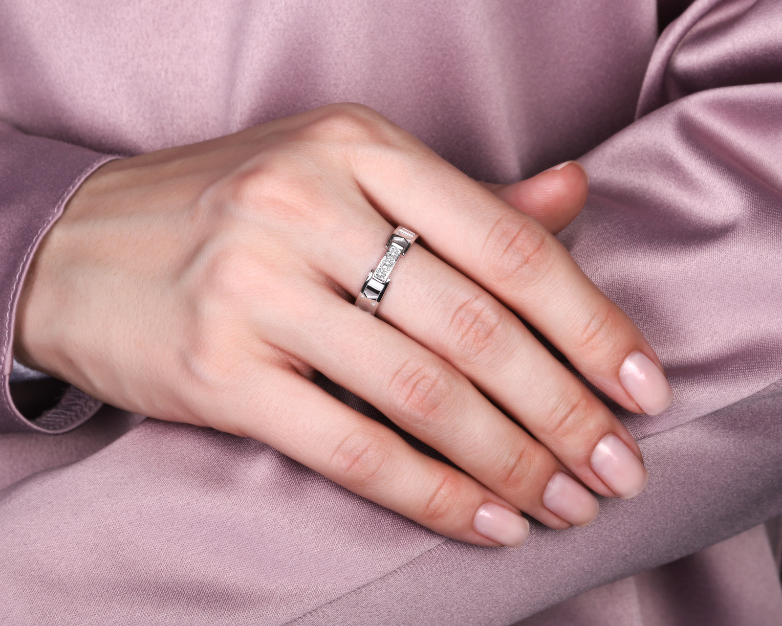 Оригинальное золотое кольцо с бриллиантами 0.15ct Tiffany&Co Atlas