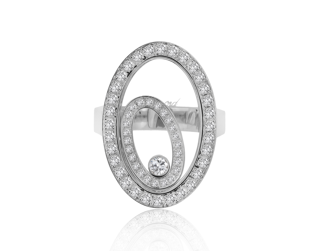 Оригинальное золотое кольцо с бриллиантами 0.66ct Chopard
