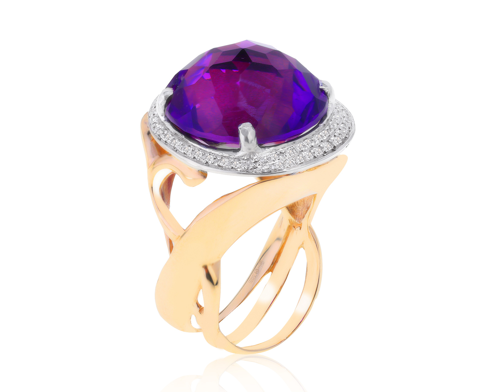 Завораживающее золотое кольцо с аметистом 20.00ct 240322/10