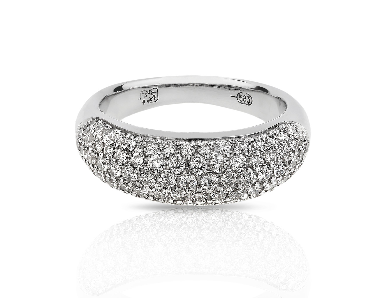 Роскошное золотое кольцо с бриллиантами 1.10ct 220218/5