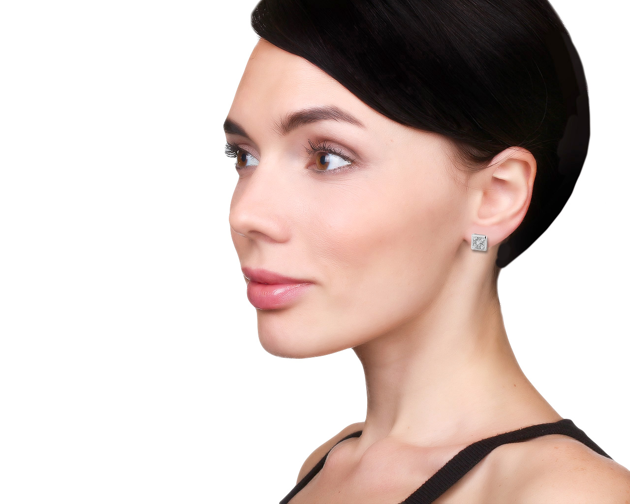 Престижные золотые серьги с бриллиантами 0.92ct