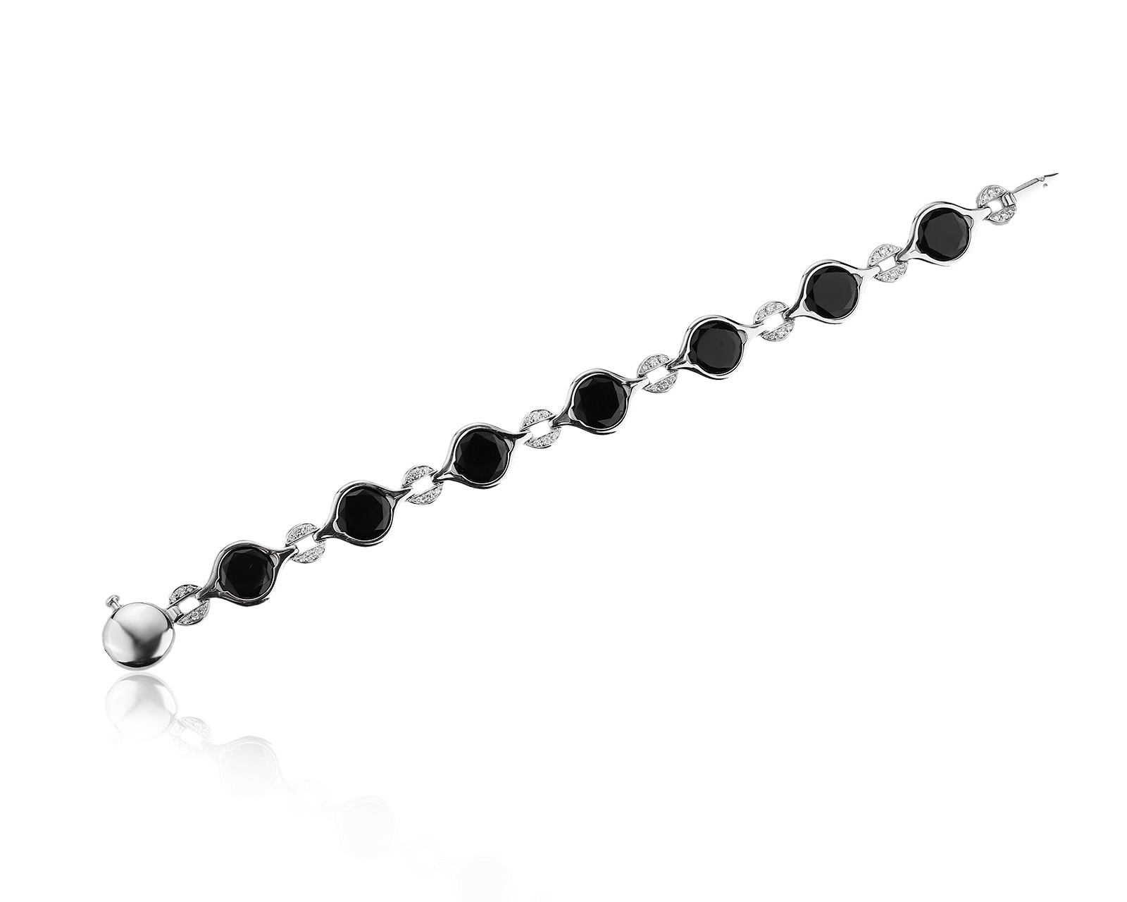 Оригинальный золотой браслет с ониксом 13.10ct Giorgio Visconti 290726/2