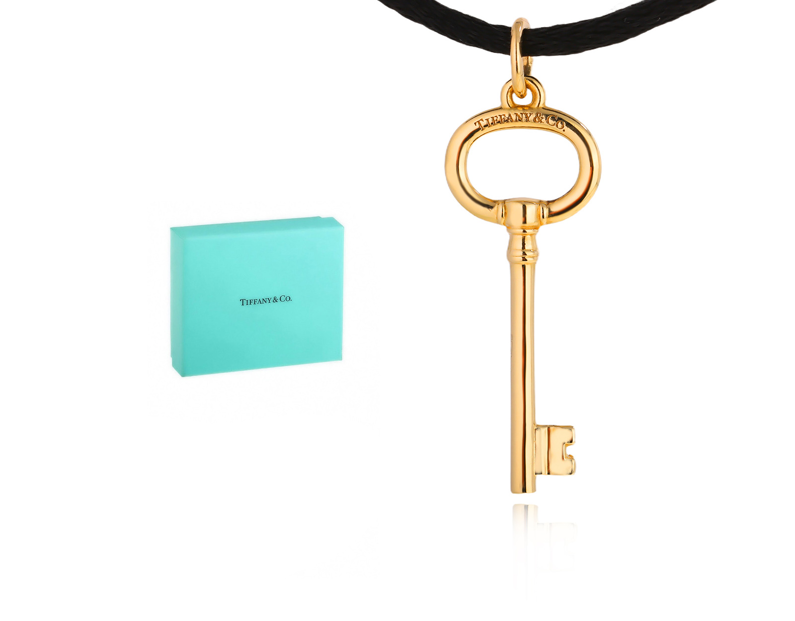Оригинальный золотой кулон Tiffany&Co Keys
