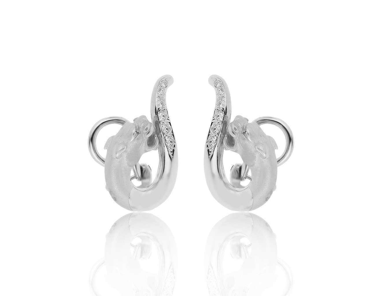 Оригинальные золотые серьги с бриллиантами 0.16ct Carrera y Carrera 261019/3