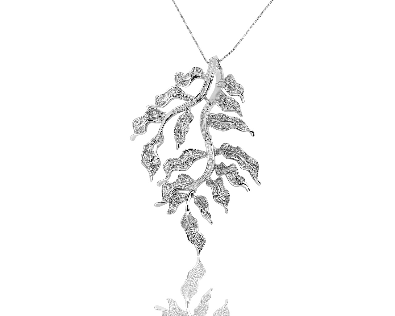 Стильная золотая подвеска с бриллиантами 2.67ct 040619/6