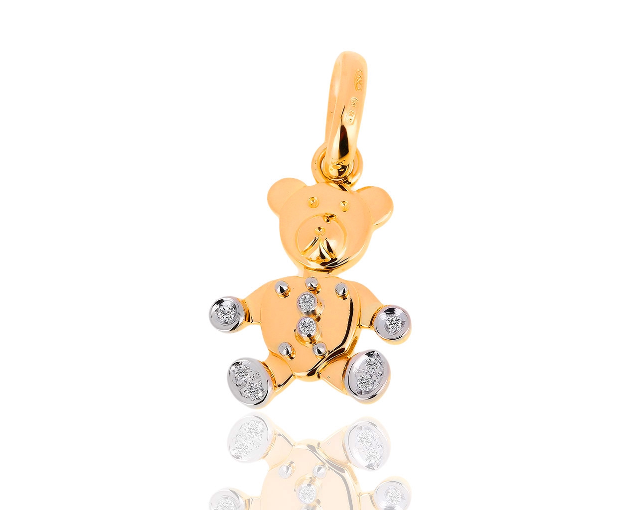 Модная золотая подвеска с бриллиантами Pomellato Teddy Bear 220918/3