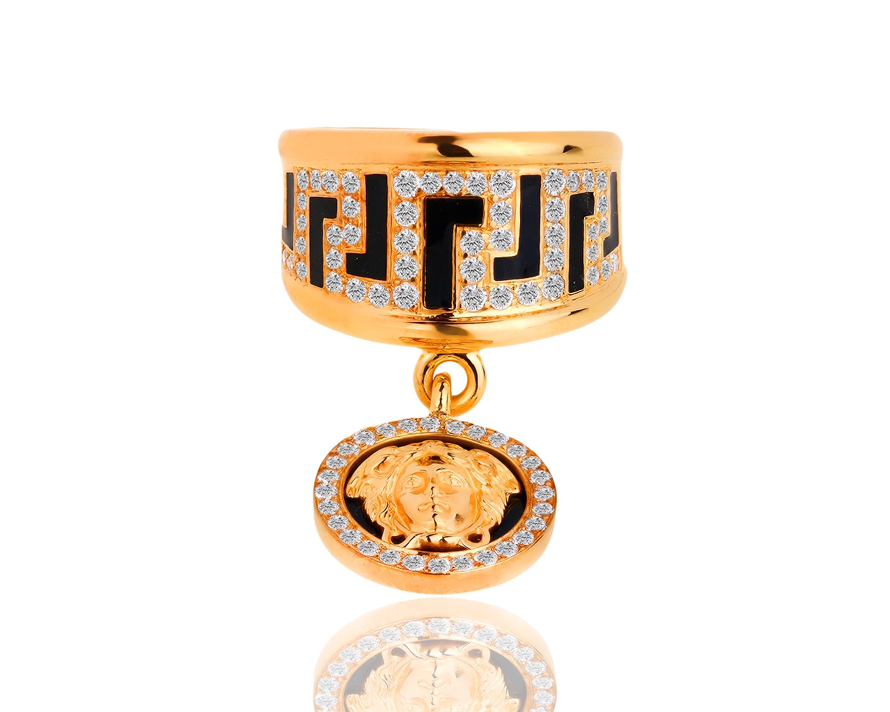 Шикарное золотое кольцо с бриллиантами 0.90ct Versace