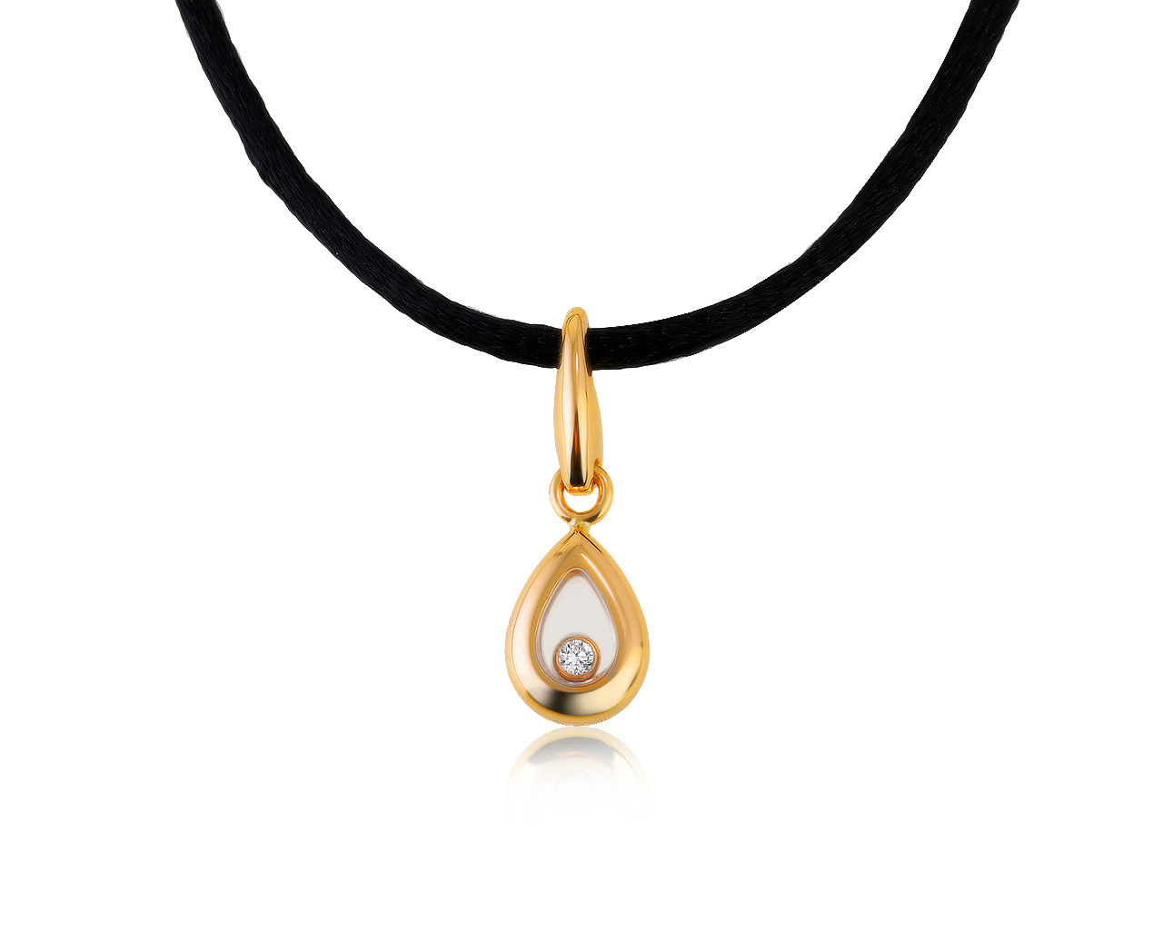 Оригинальный золотой кулон с бриллиантом 0.05ct Chopard 140421/3