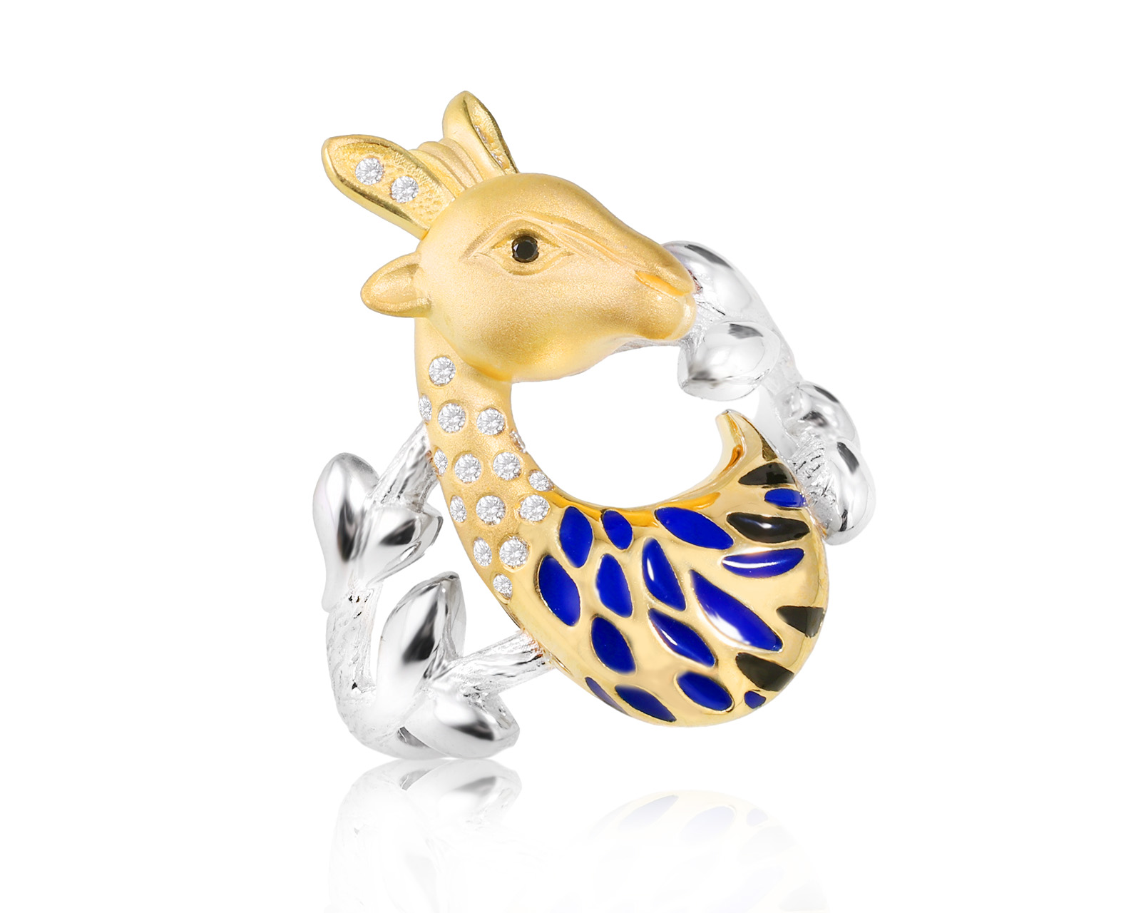 Золотое кольцо с эмалью и бриллиантами 0.11ct Evgeny Matveev 130124/3 Золотое кольцо с эмалью и бриллиантами 0.11ct Evgeny Matveev 130124/3