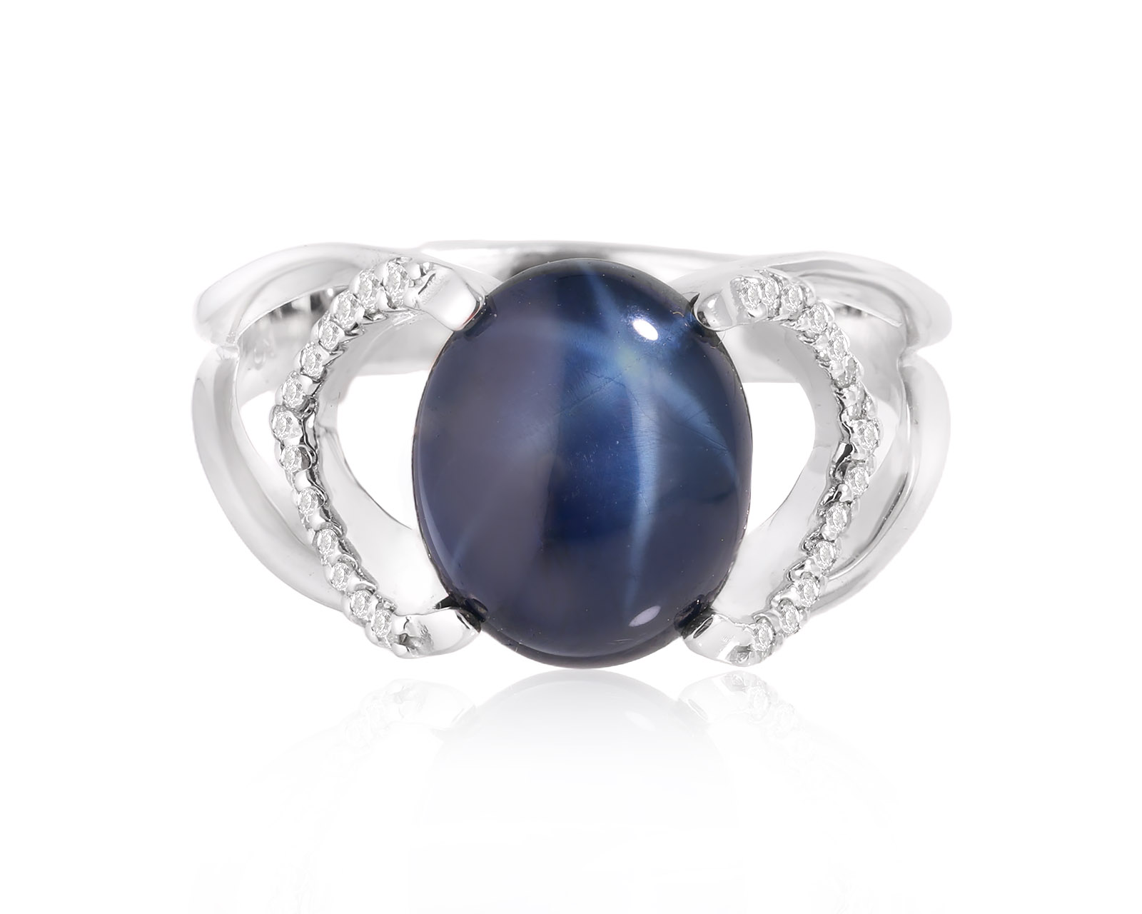 Оригинальное золотое кольцо со звездчатым сапфиром 4.55ct Maxim Demidov 280425/КМ181 Оригинальное золотое кольцо со звездчатым сапфиром 4.55ct Maxim Demidov 280425/КМ181