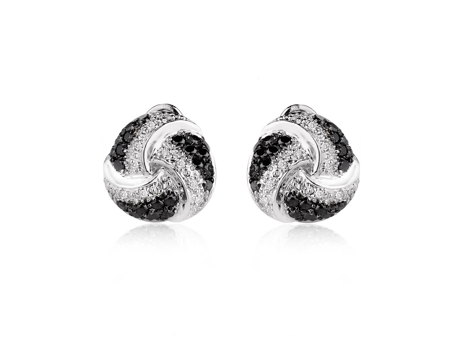 Золотые серьги с бриллиантами 0.55ct 140826/2