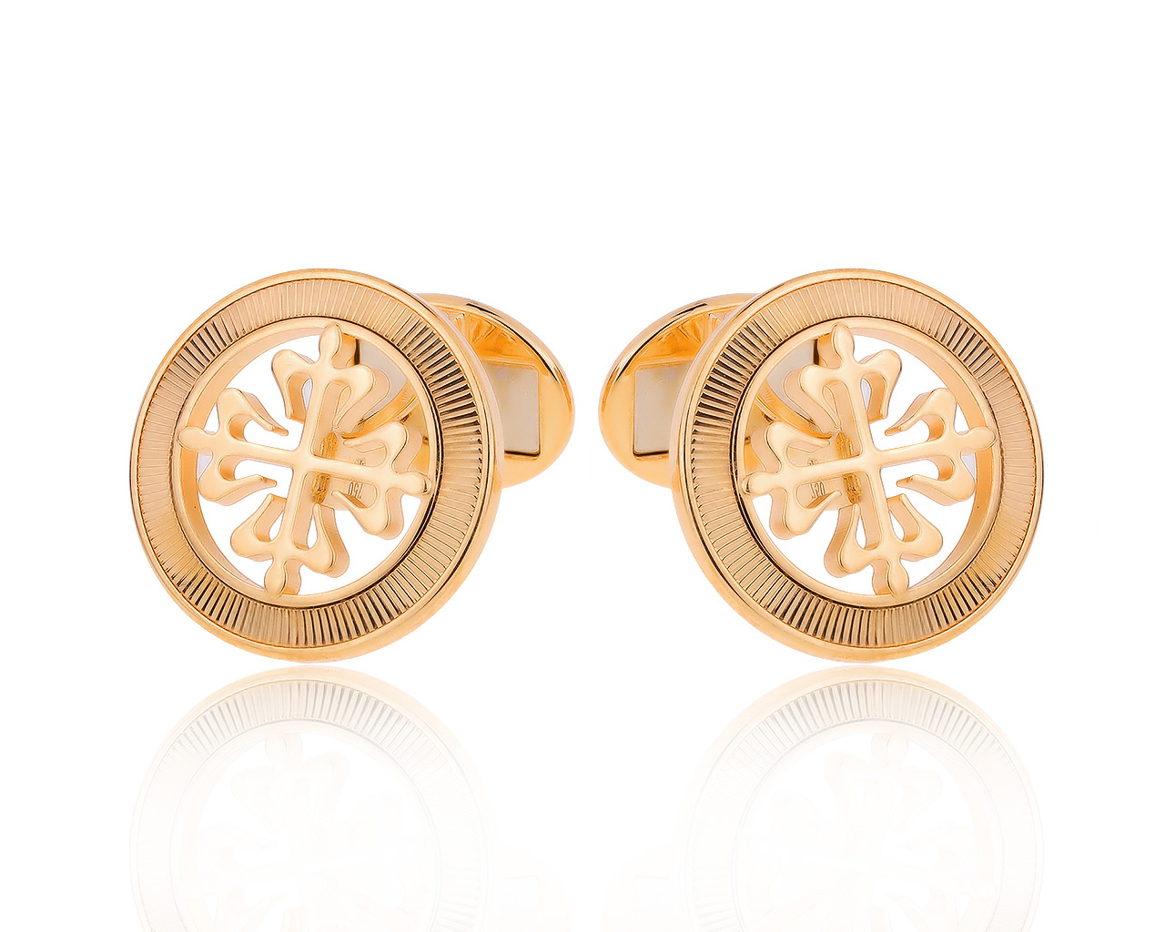 Оригинальные золотые запонки Patek Philippe Calatrava 280720/1