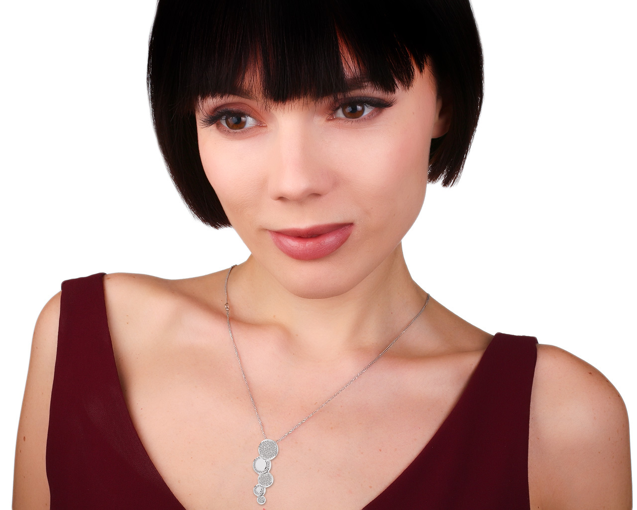 Стильная золотая подвеска с бриллиантам 1.01ct