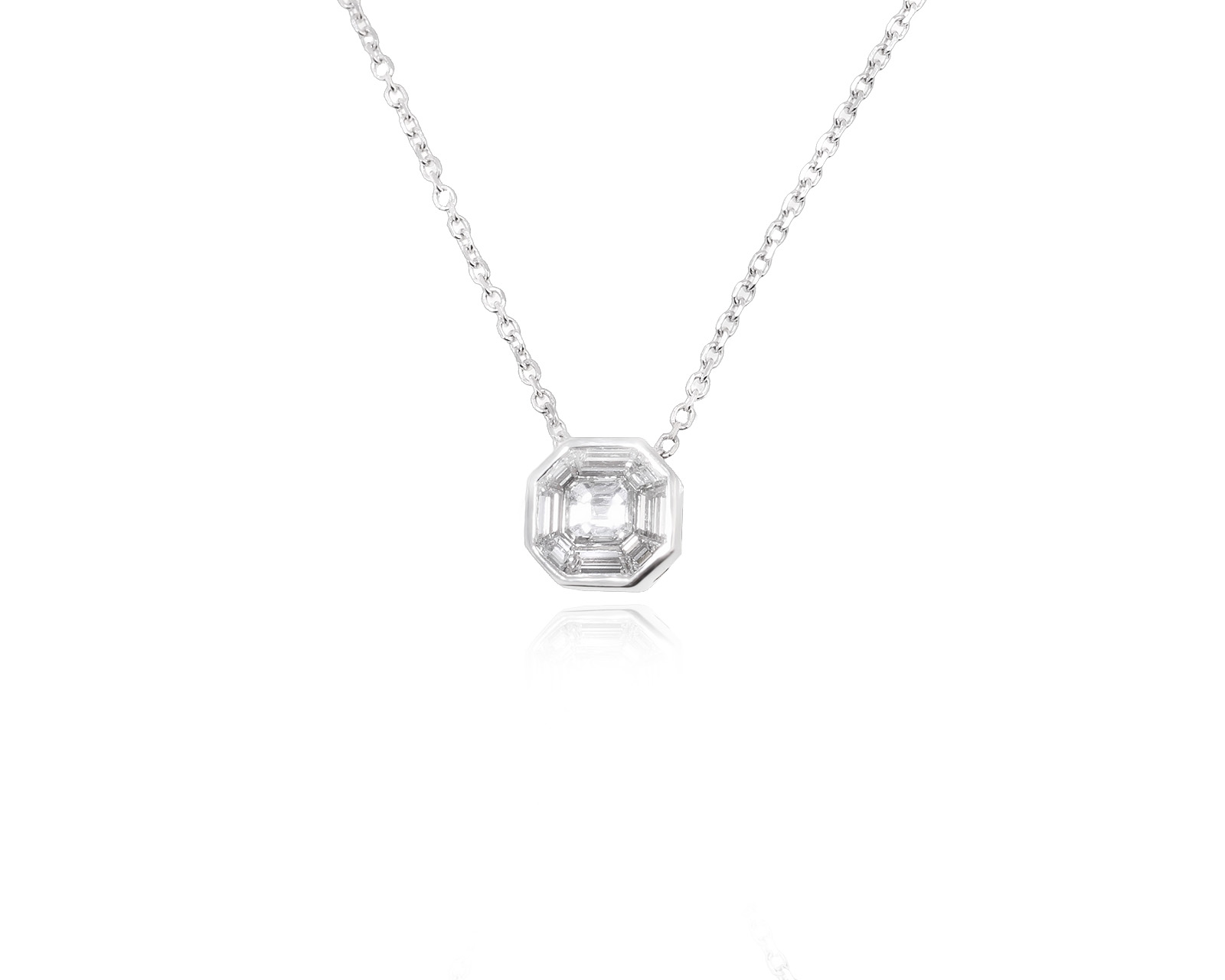 Золотое колье с бриллиантами 0.48ct
