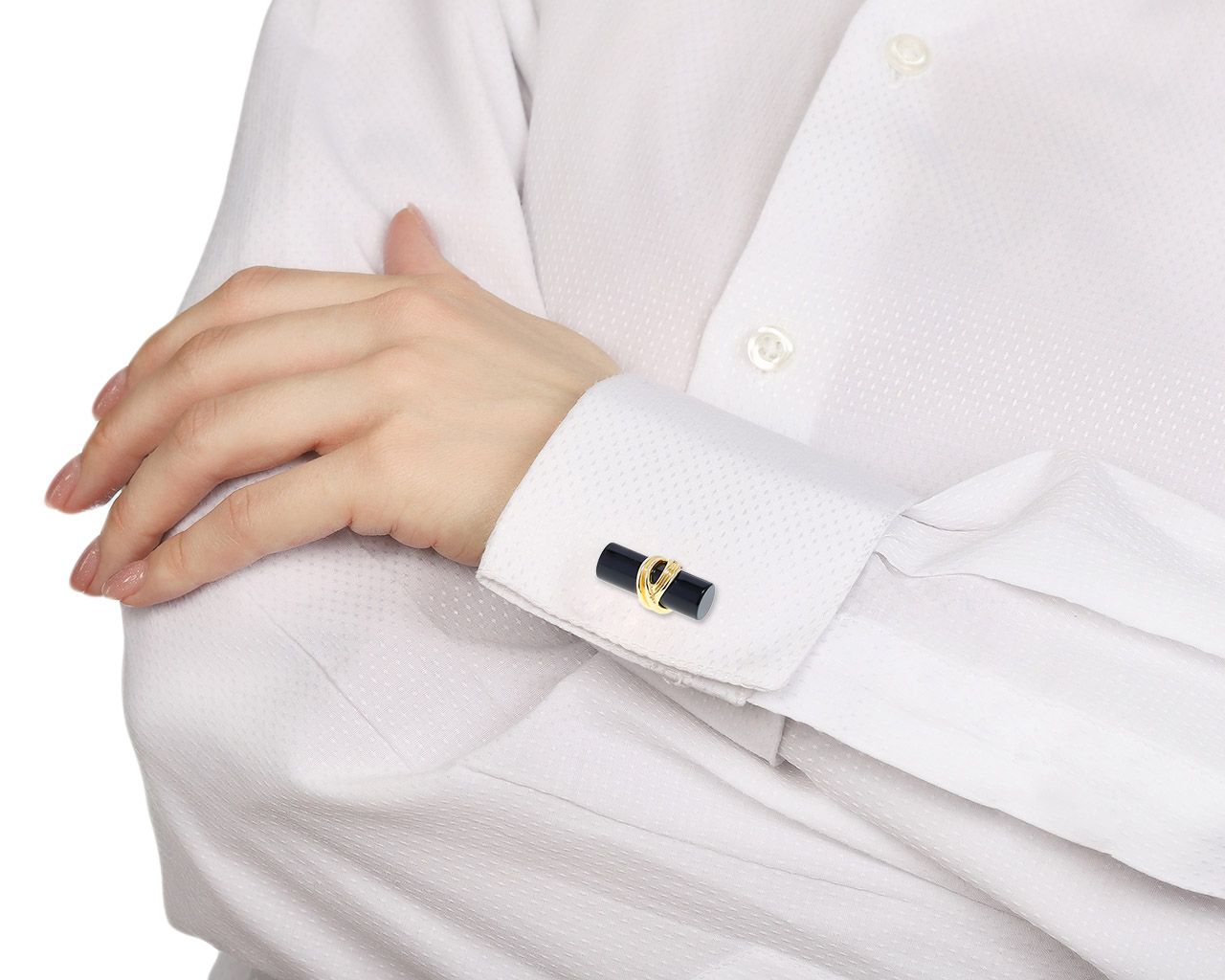 Оригинальные золотые запонки Tiffany&Co