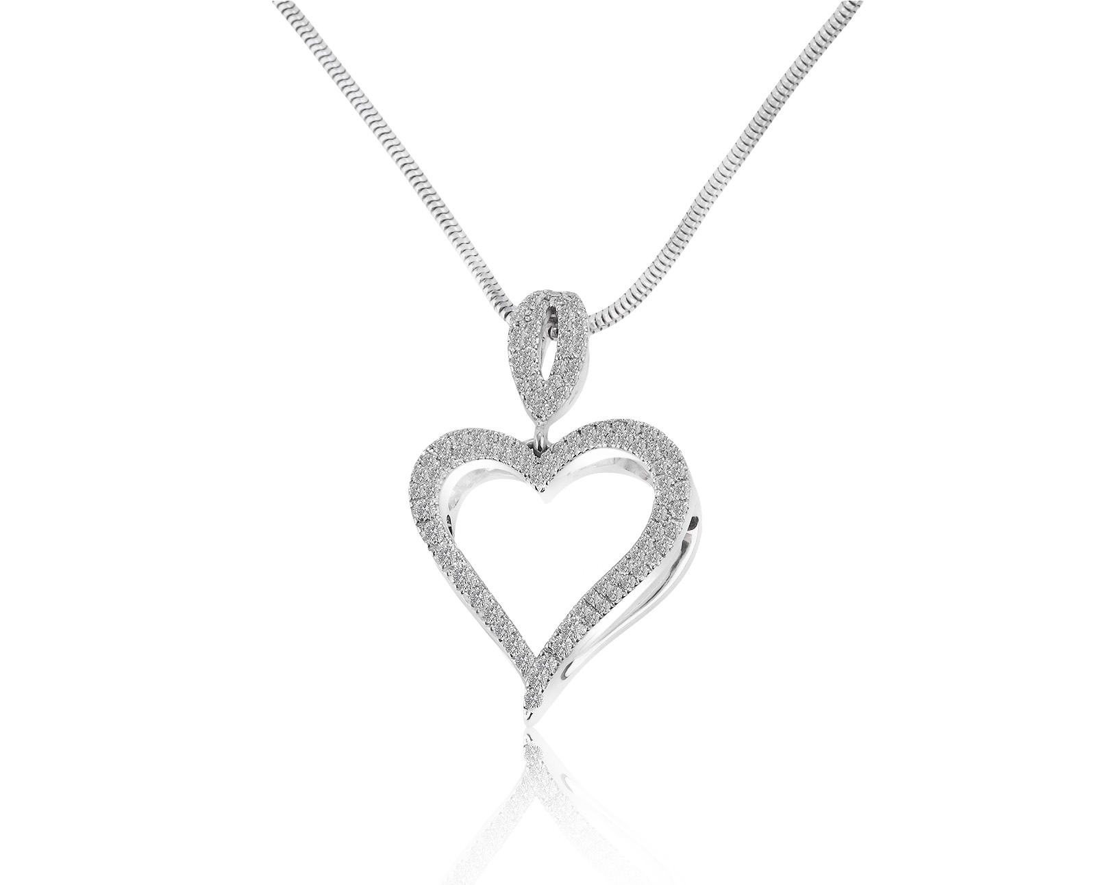 Романтичный золотой кулон с бриллиантами 0.62ct 240821/9