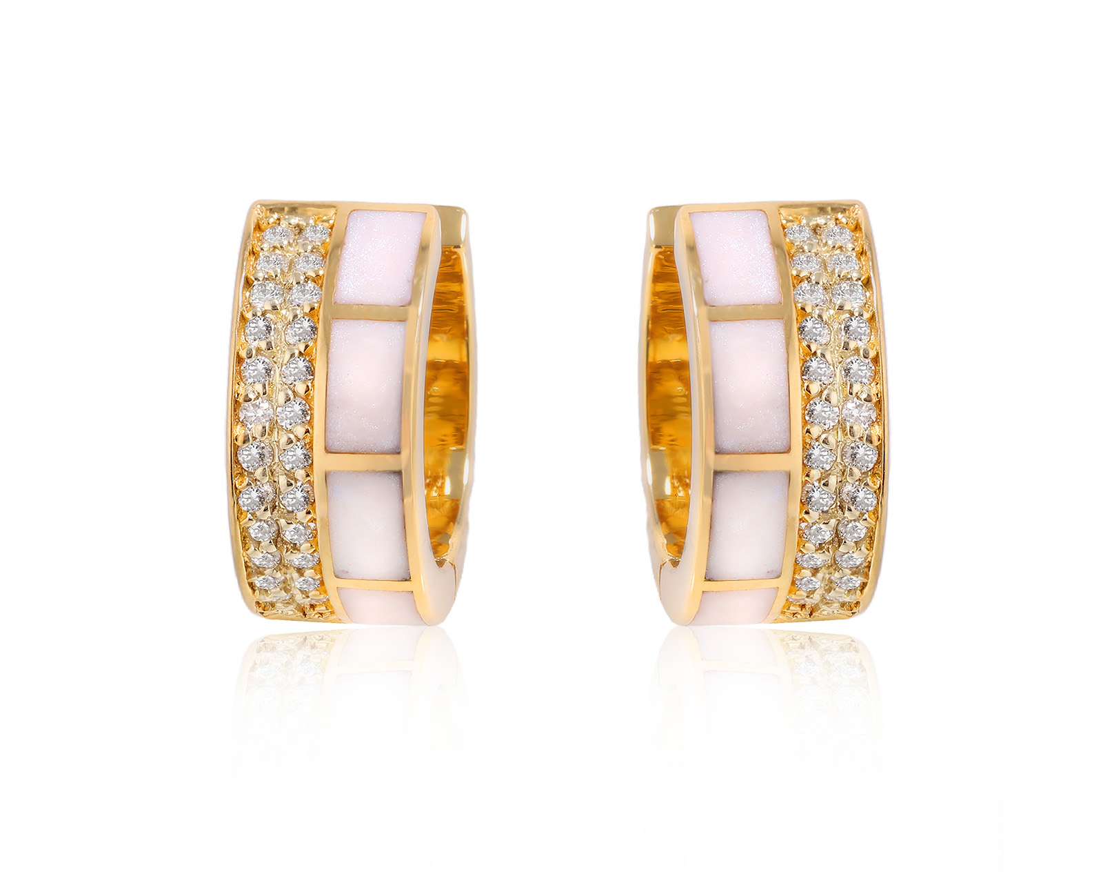 Оригинальные золотые серьги с бриллиантами 0.24ct Roberto Bravo 190725/1