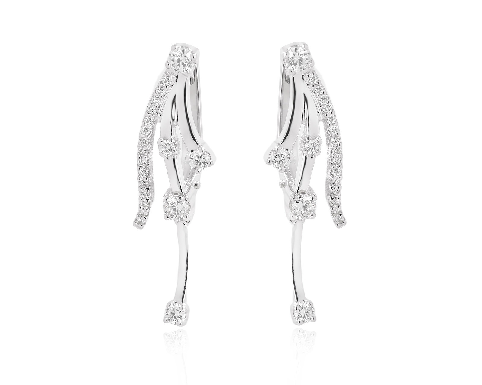 Оригинальные золотые серьги с бриллиантами 0.85ct Constantin Artmayer