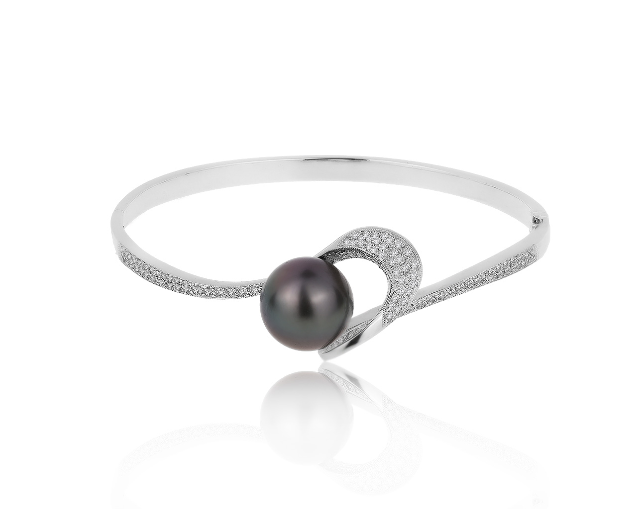 Завораживающий золотой браслет с жемчугом 13 мм