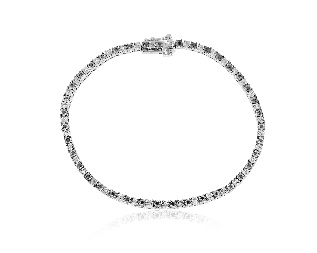 Солидный золотой браслет с бриллиантами 0.43ct 161120/1