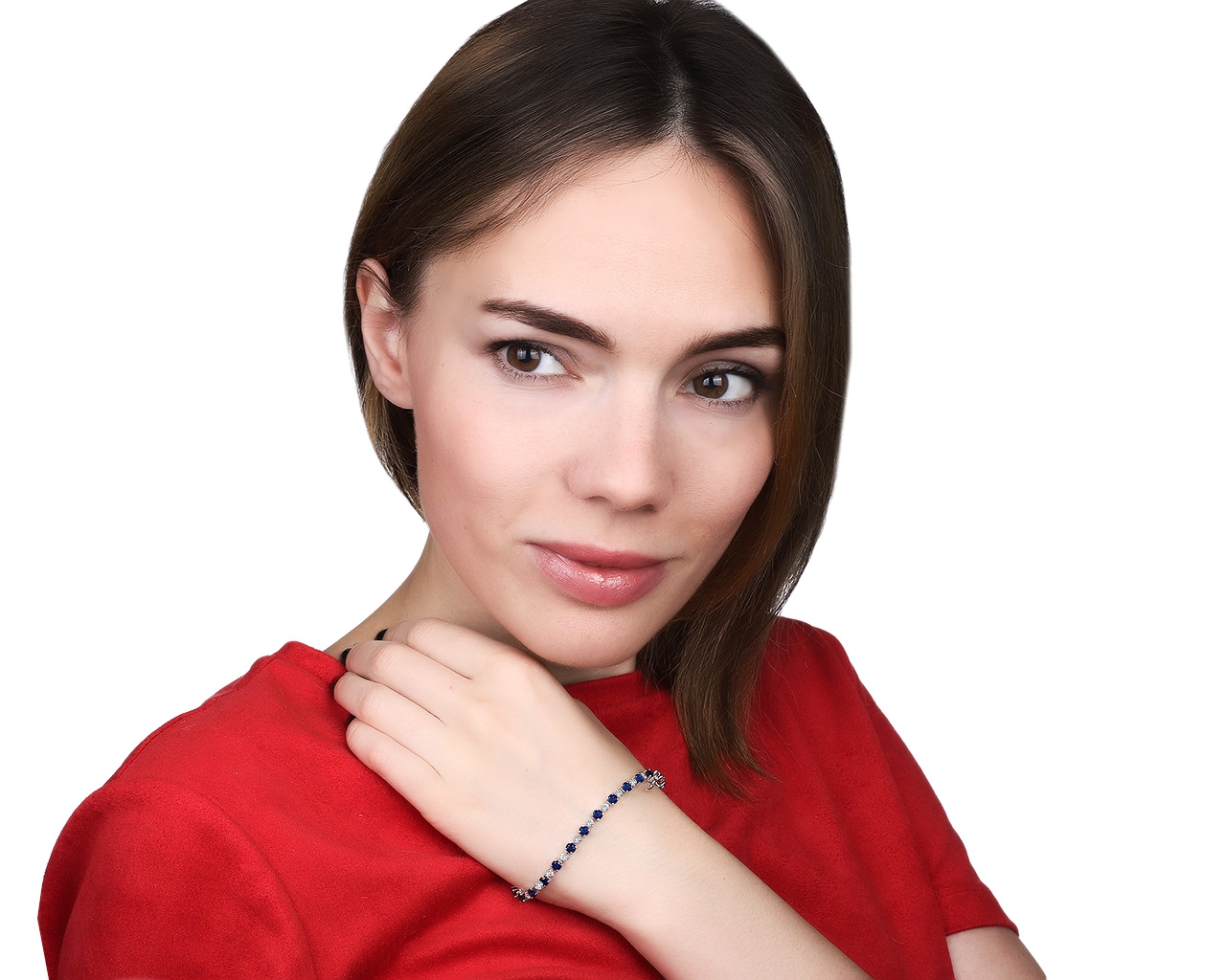 Прелестный золотой браслет с сапфирами 4.45ct