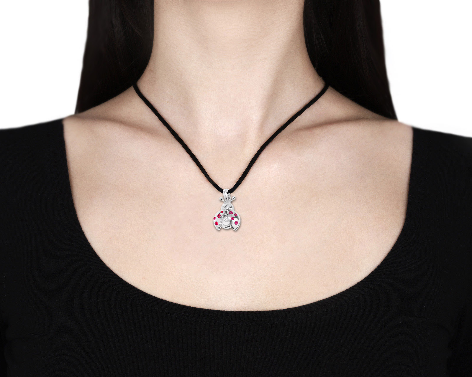 Оригинальный золотой кулон Chopard Happy Diamond Ladybug