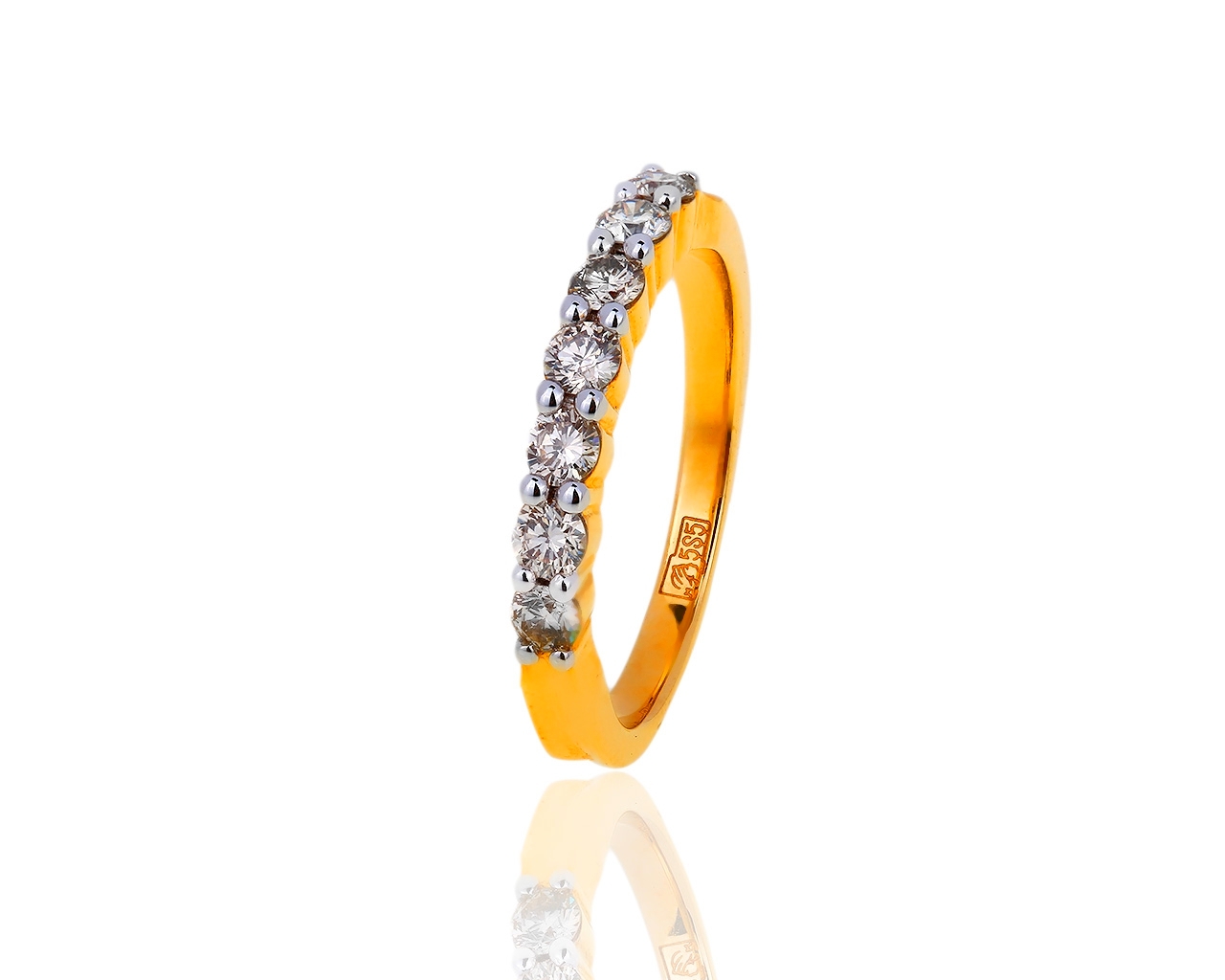 Золотое кольцо-дорожка с бриллиантами 0.48ct 200419/4 Золотое кольцо-дорожка с бриллиантами 0.48ct 200419/4