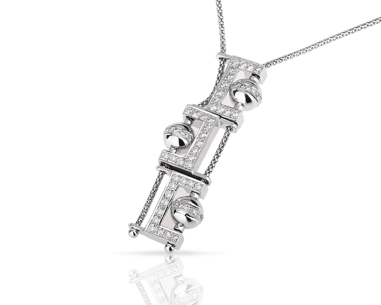 Оригинальное золотое колье с бриллиантами 1.32ct Unoaerre 130218/5
