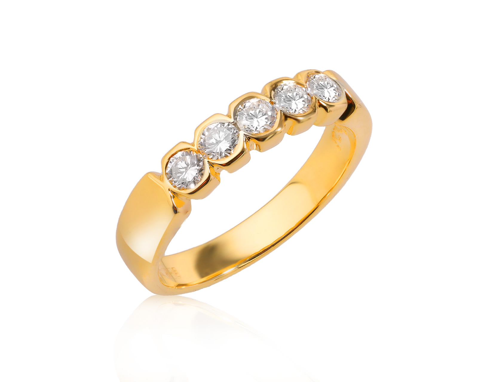 Оригинальное золотое кольцо с бриллиантами 0.55ct Damiani 201125/7