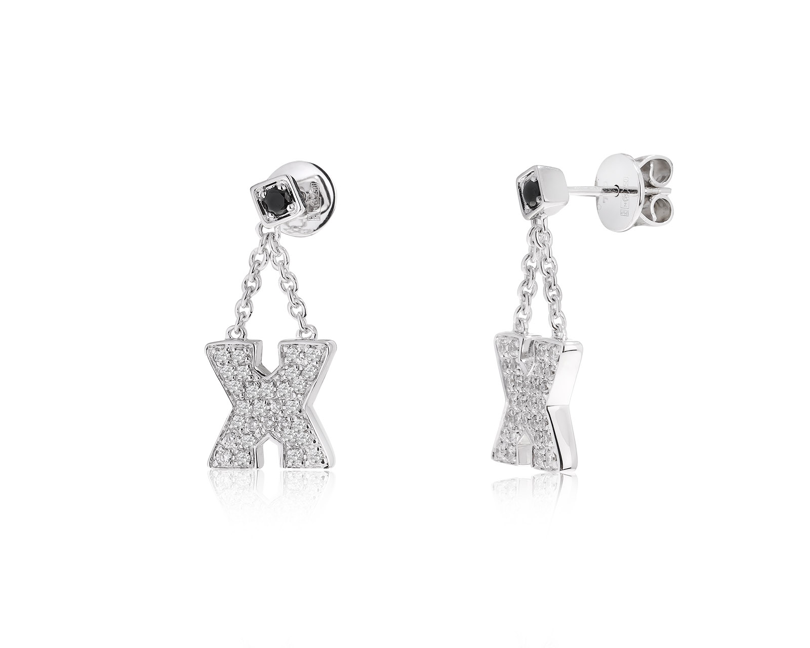 Потрясающие золотые серьги с бриллиантами 0.40ct 290822/3