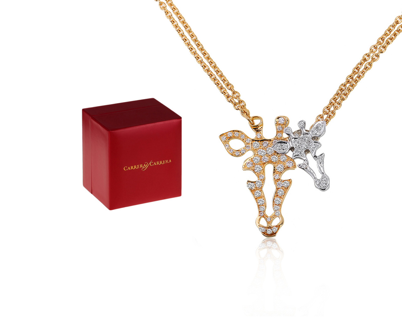 Оригинальный золотой кулон с бриллиантами 0.52ct Carrera y Carrera Giraffe