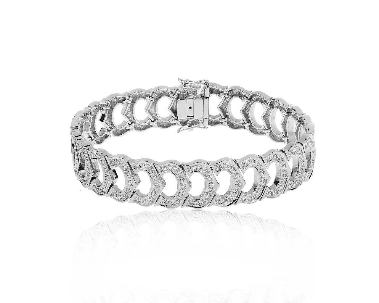 Внушительный золотой браслет с бриллиантами 2.80ct 280220/16