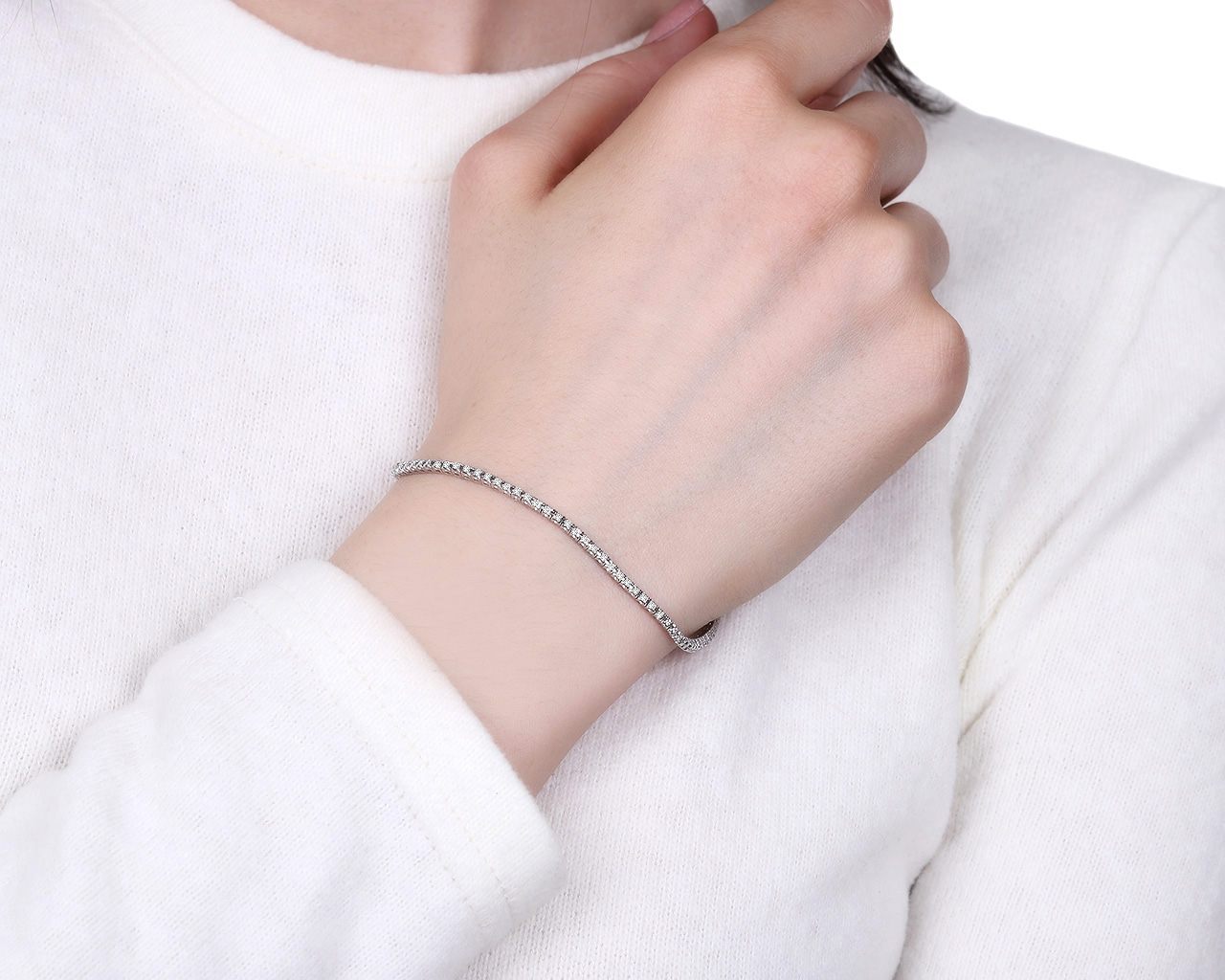 Престижный золотой браслет с бриллиантами 0.45ct