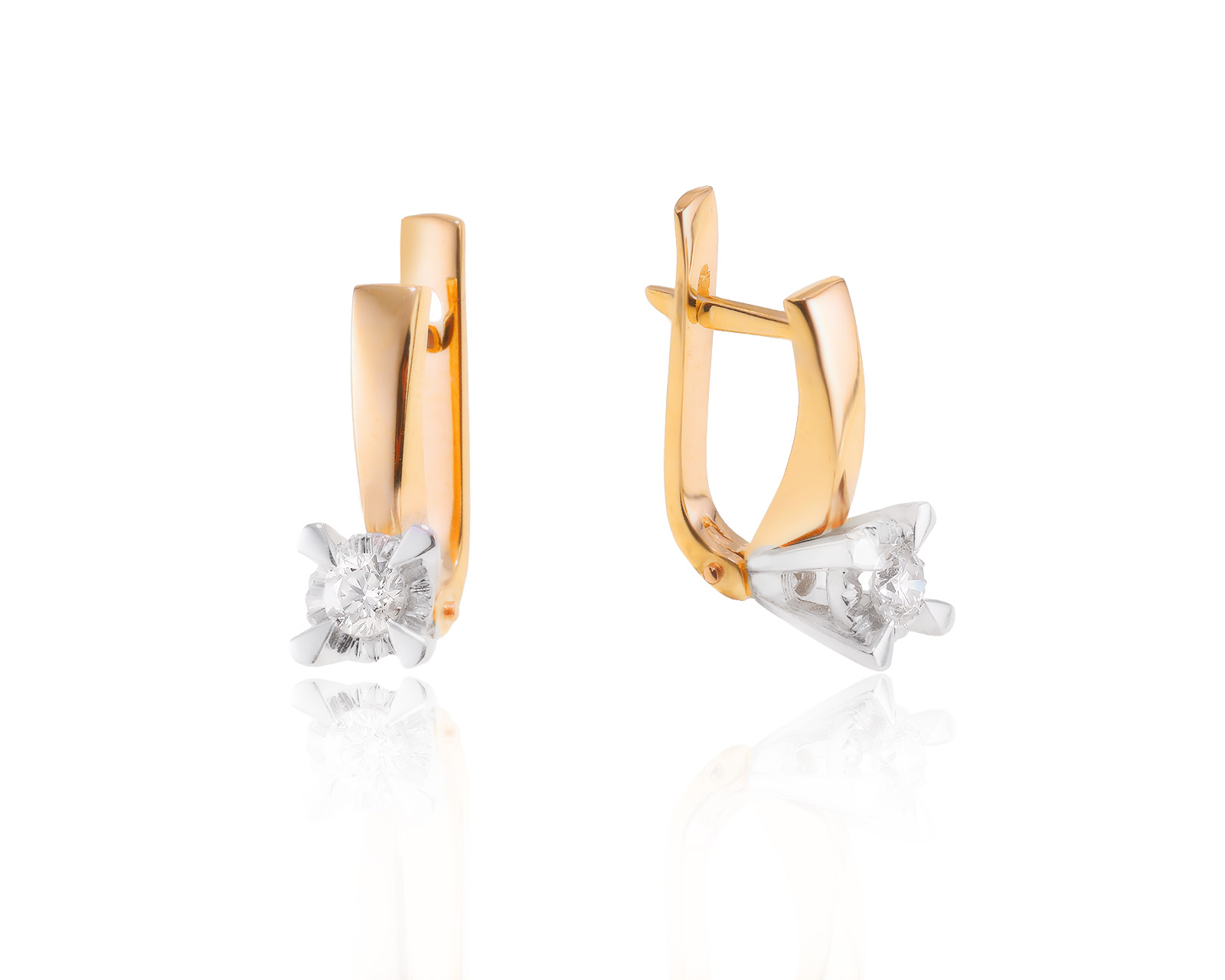 Золотые серьги с бриллиантами 0.40ct 251223/7