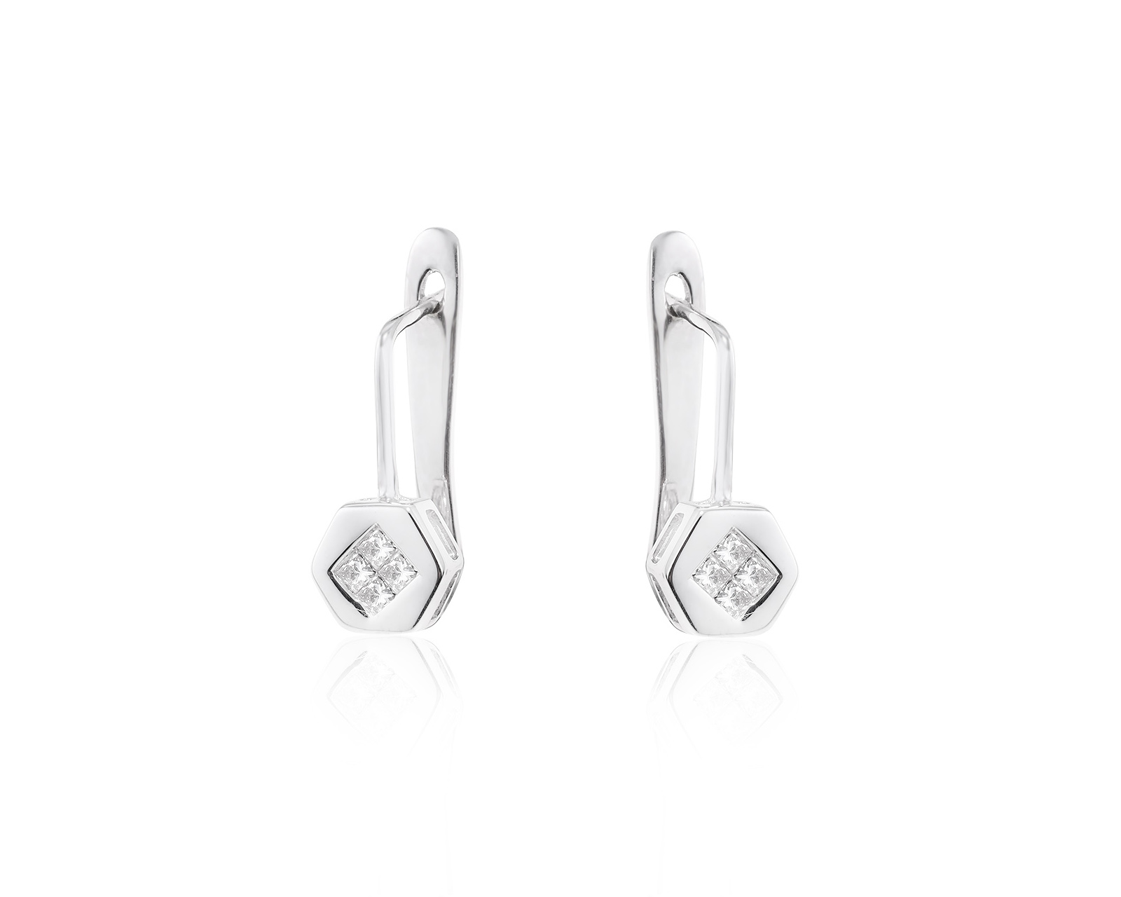 Оригинальные золотые серьги с бриллиантами 0.24ct Zen 260224/5