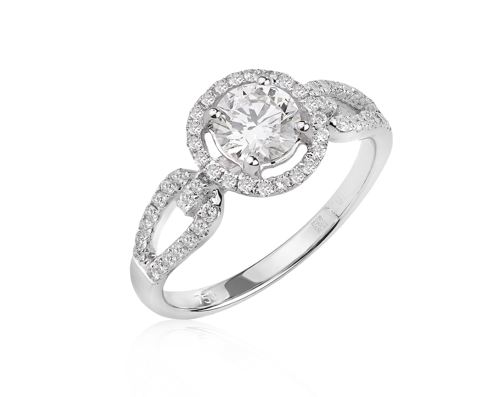 Золотое кольцо с бриллиантами 0.90ct 080626/32