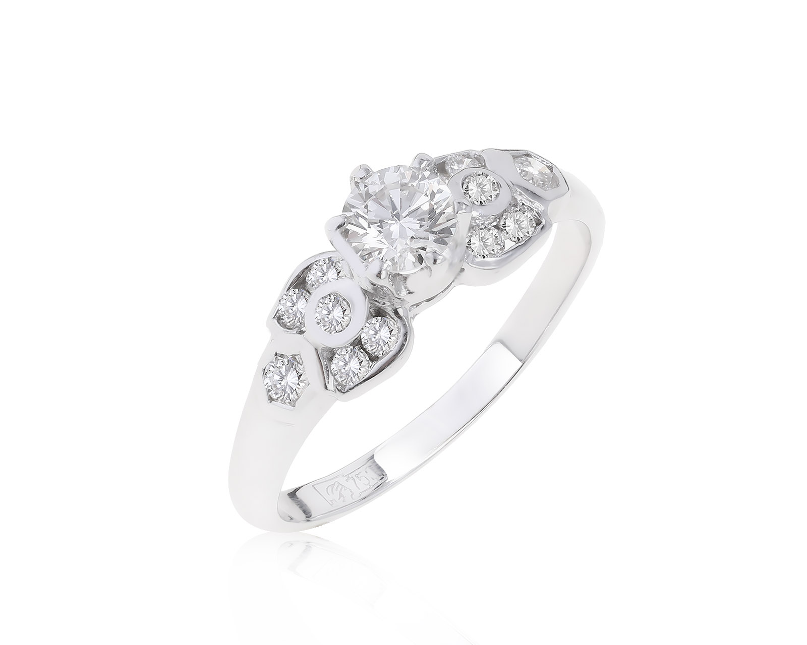 Превосходное золотое кольцо с бриллиантами 0.55ct 220222/9 Превосходное золотое кольцо с бриллиантами 0.55ct 220222/9