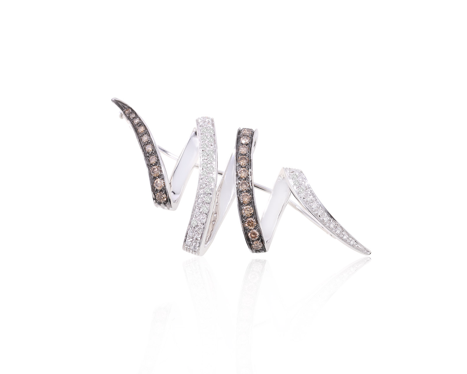 Оригинальная золотая брошь с бриллиантами 1.08ct Raima 231122/3