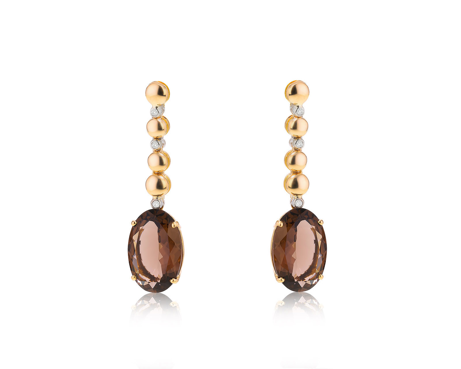 Оригинальные золотые серьги с кварцем 16.20ct Antonini 161023/1 Оригинальные золотые серьги с кварцем 16.20ct Antonini 161023/1