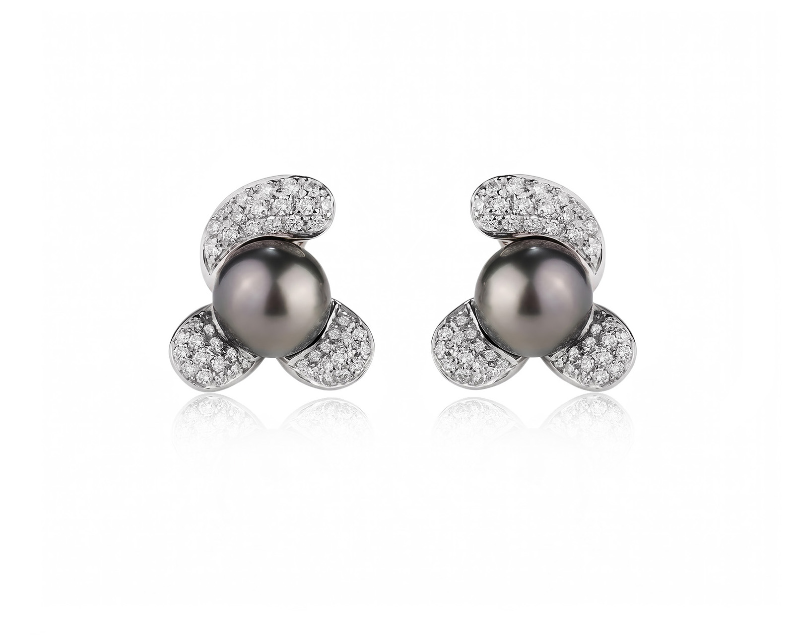 Оригинальные золотые серьги с бриллиантами 1.14ct Schoeffel 280926/9