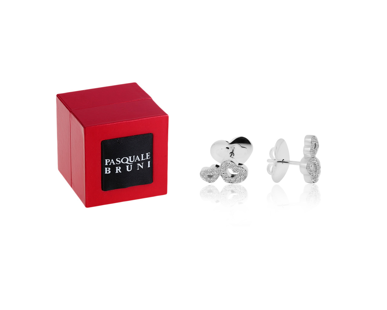 Оригинальные золотые серьги с бриллиантами 0.26ct Pasquale Bruni Amore