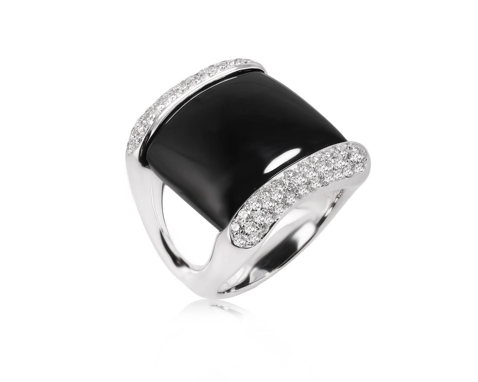 Оригинальное золотое кольцо с черным ониксом 7.10ct Gavello 150126/1