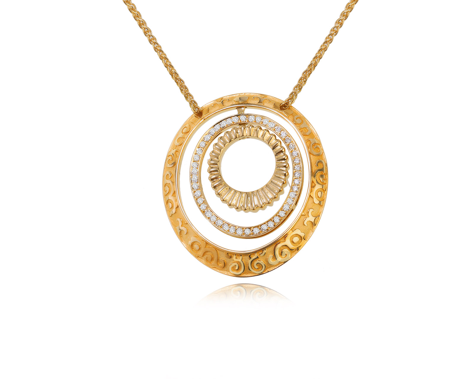 Оригинальное золотое колье Carrera y Carrera Melodia 080823/10