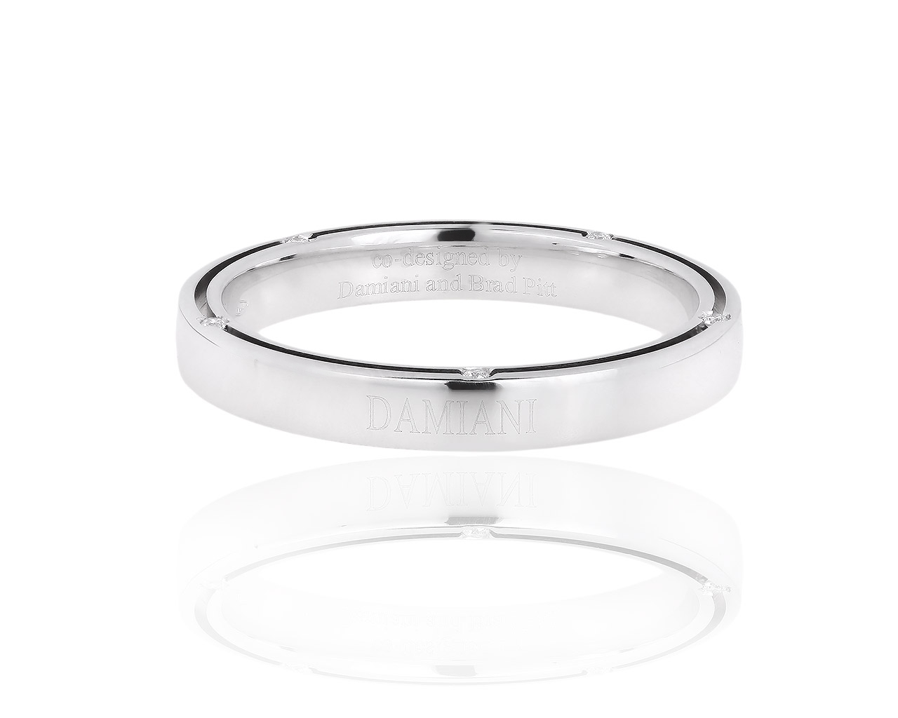 Золотое кольцо с бриллиантами Damiani Brad Pitt 080818/11