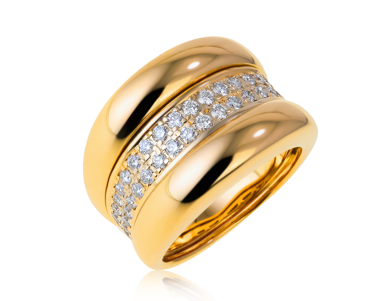 Оригинальное золотое кольцо с бриллиантами 0.65ct Chopard La Strada