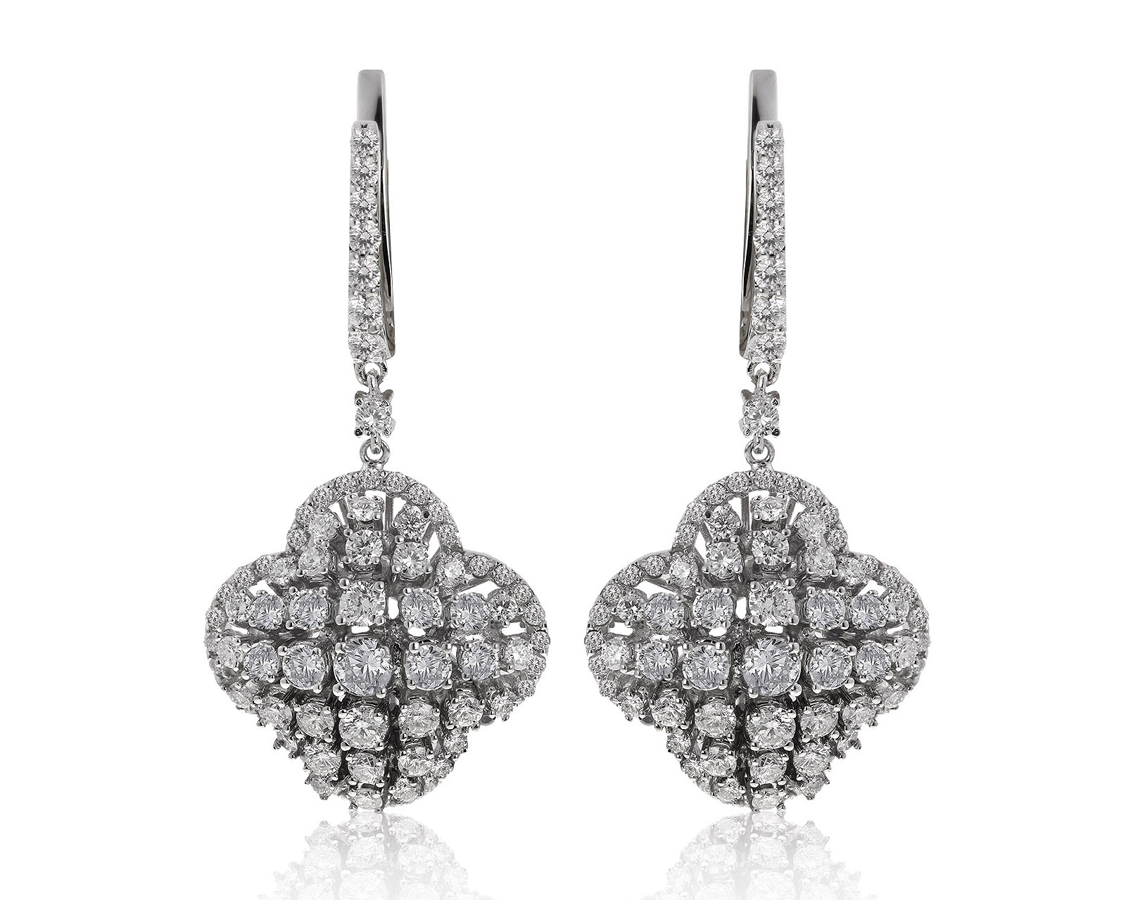 Роскошные золотые серьги с бриллиантами 4.28ct 150721/8