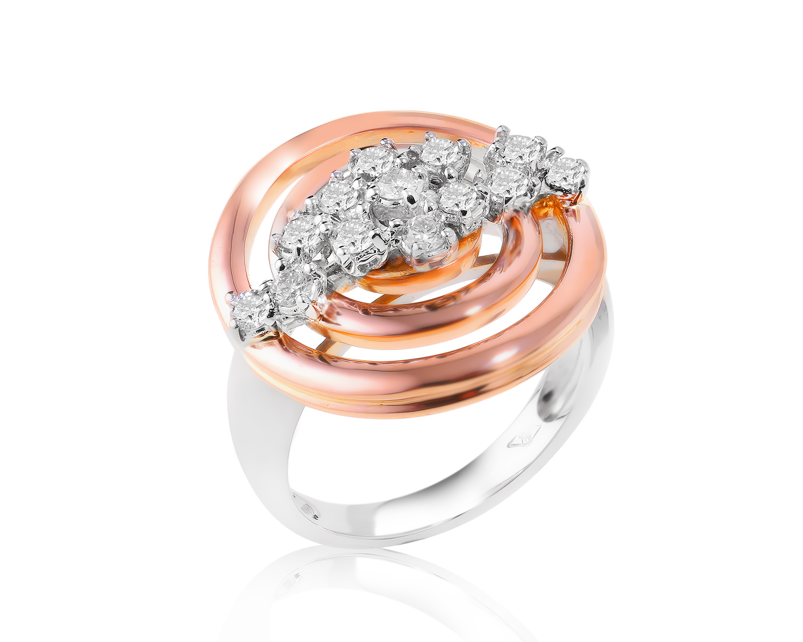 Золотое кольцо с бриллиантами 0.65ct 240224/5