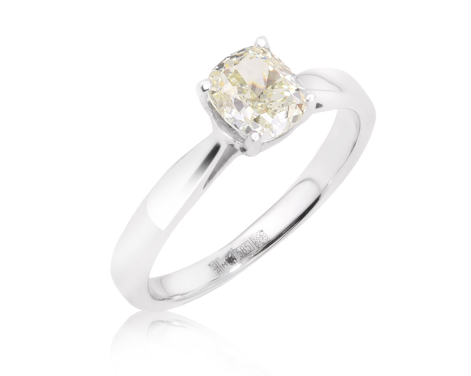 Золотое кольцо с желтым бриллиантом 0.72ct 260925/4